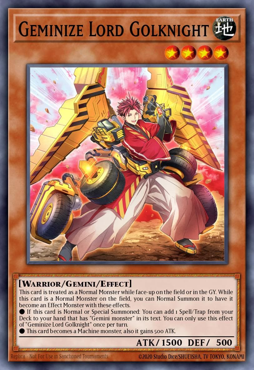 Carte Yu-Gi-Oh! Geminize Lord Golknight #032 — Burst of Destiny