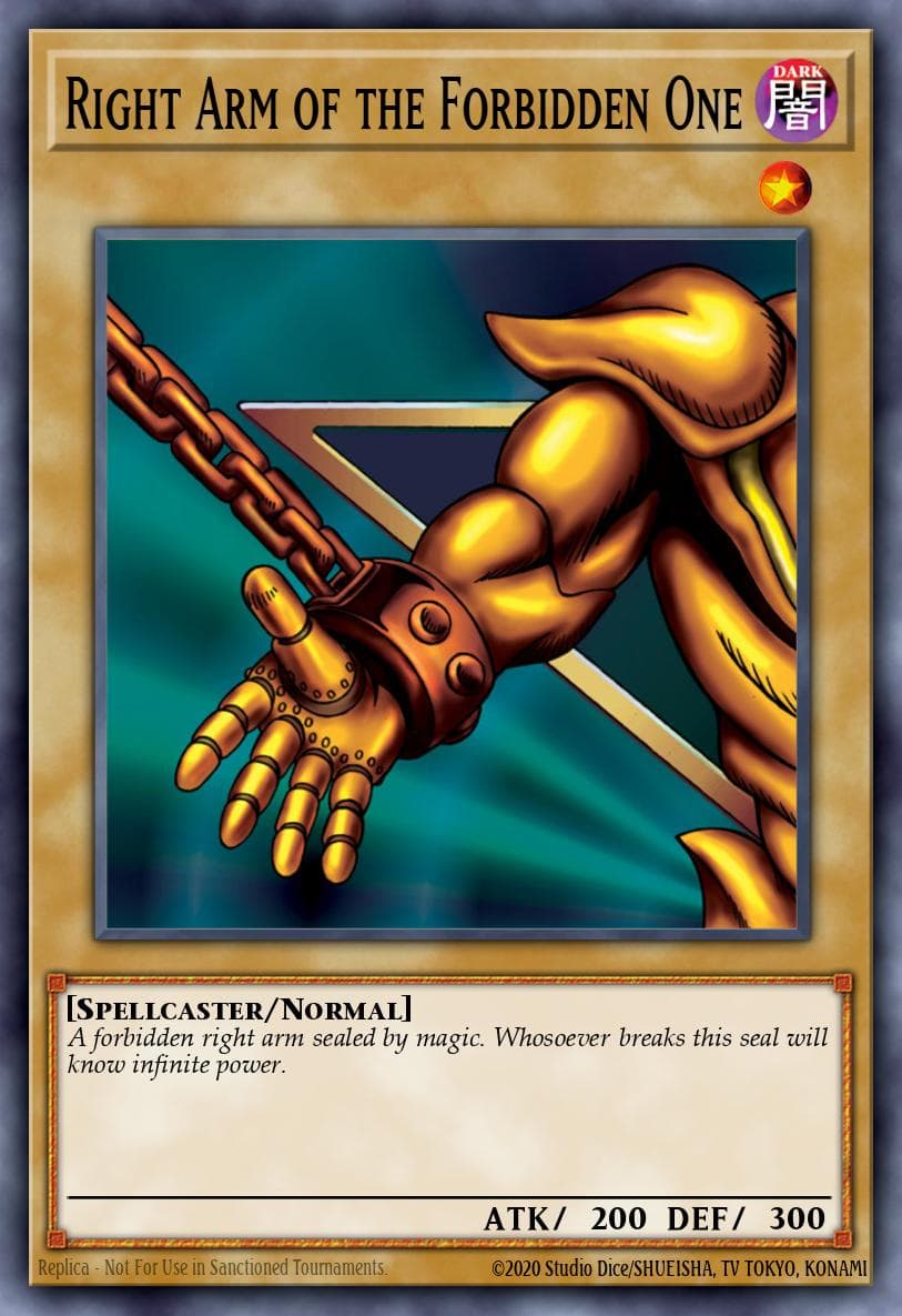 Carte Yu-Gi-Oh! Right Arm of the Forbidden One #104 — Battles of Legend: Crystal Revenge
