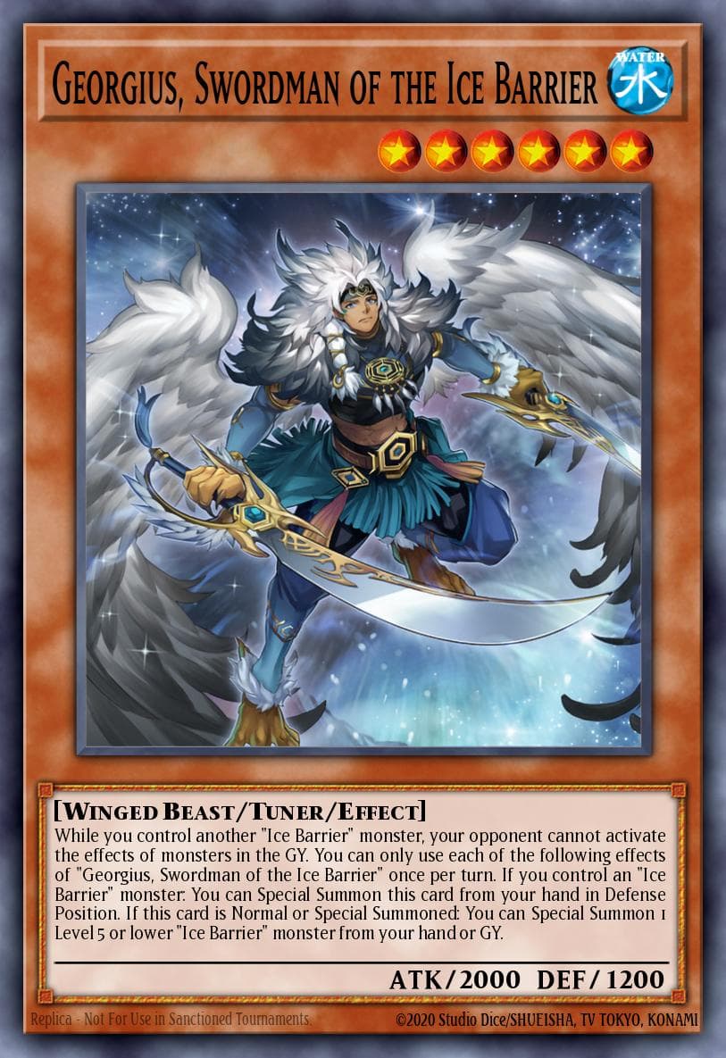 Carte Yu-Gi-Oh! Georgius, Swordman of the Ice Barrier #006 — Battles of Legend: Terminal Revenge