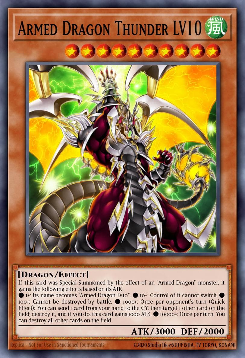 Carte Yu-Gi-Oh! Armed Dragon Thunder LV10 #001 — Blazing Vortex