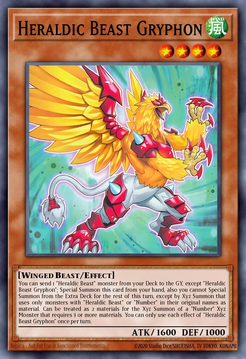 Carte Yu-Gi-Oh! Heraldic Beast Gryphon #009 — Alliance Insight
