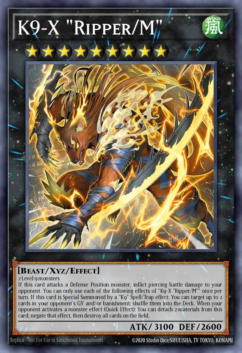 Carte Yu-Gi-Oh! K9-X "Ripper/M" #043 — Burst Protocol
