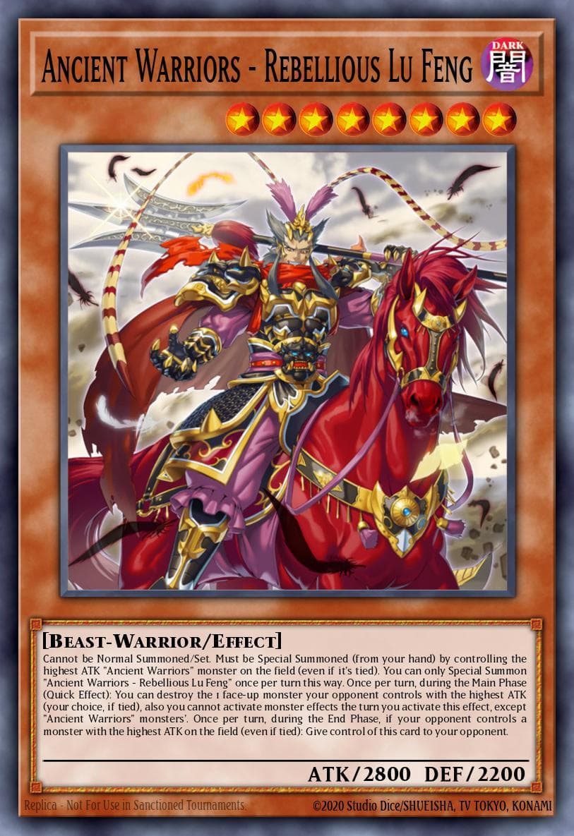 Carte Yu-Gi-Oh! Ancient Warriors - Rebellious Lu Feng #025 — Blazing Vortex