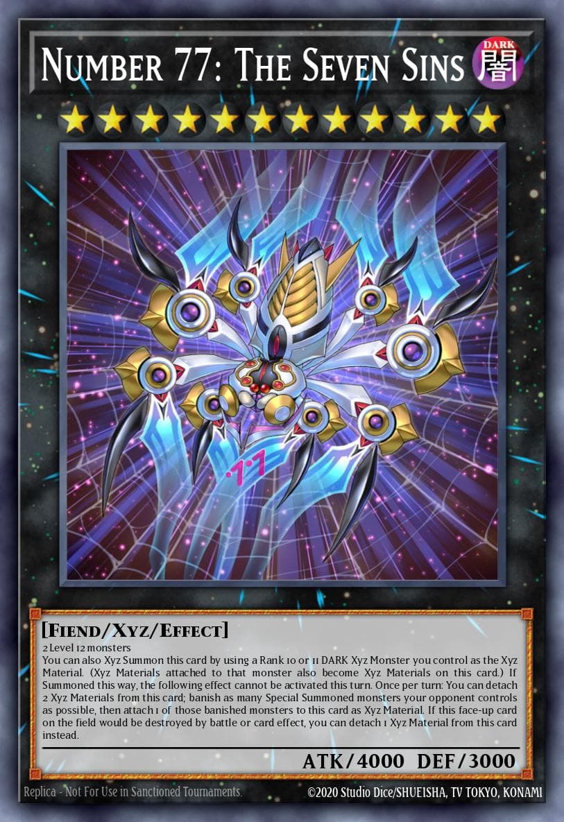 Carte Yu-Gi-Oh! Number 77: The Seven Sins #038 — Battles of Legend: Chapter 1