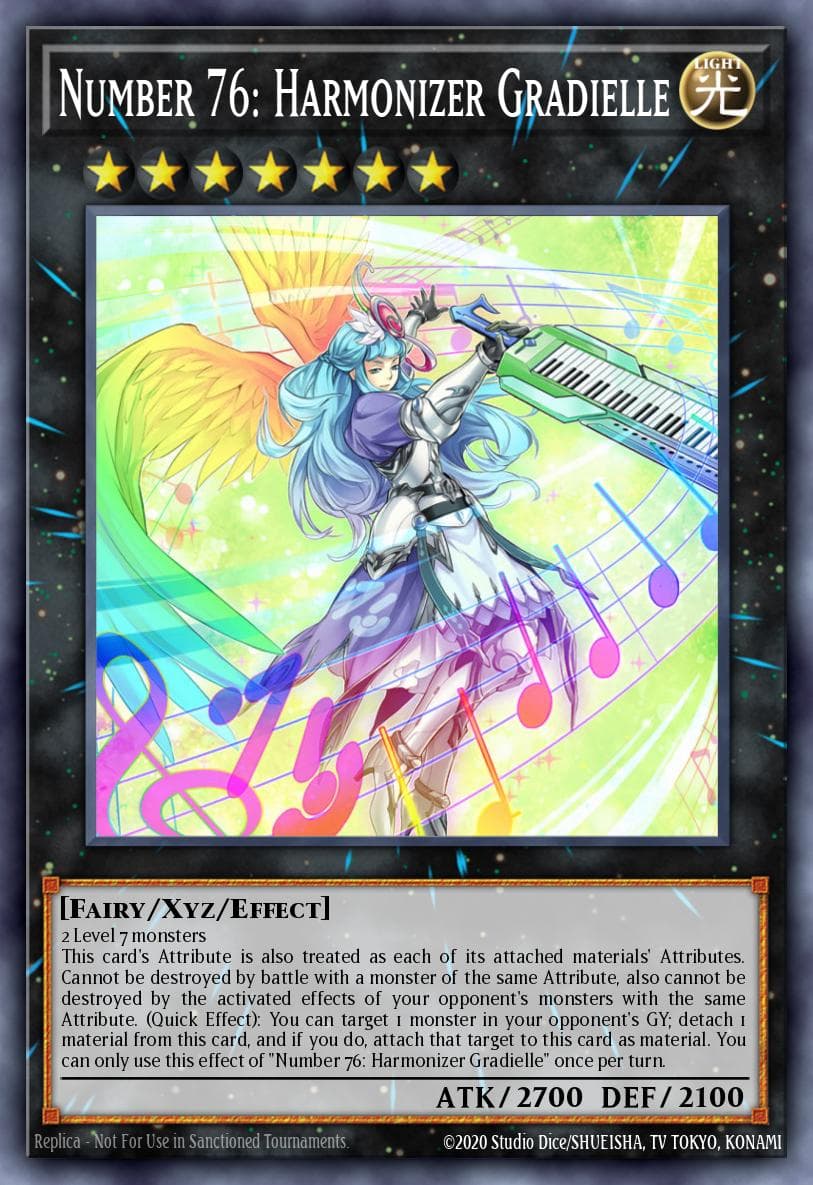 Carte Yu-Gi-Oh! Number 76: Harmonizer Gradielle #029 — Battles of Legend: Hero's Revenge