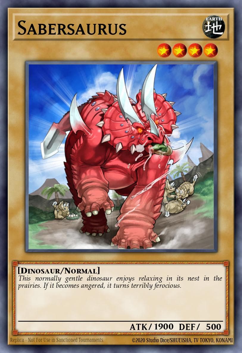 Carte Yu-Gi-Oh! Sabersaurus #002 — Starter Deck: Yu-Gi-Oh! 5D's 2009