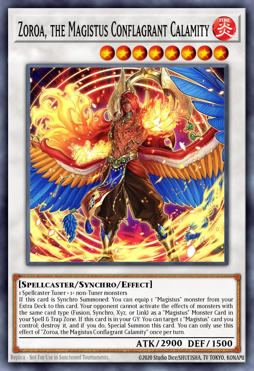 Carte Yu-Gi-Oh! Zoroa, the Magistus Conflagrant Calamity #093 — Battles of Legend: Glorious Gallery