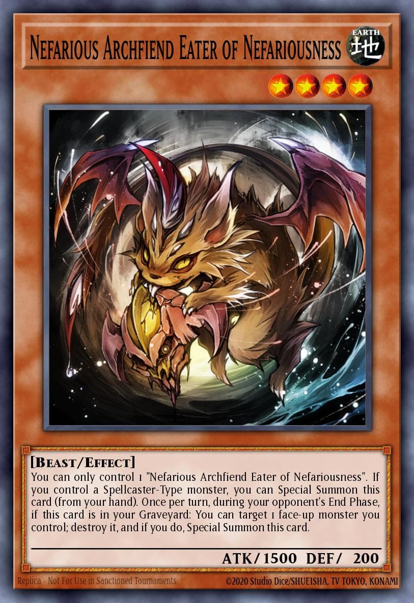 Carte Yu-Gi-Oh! Nefarious Archfiend Eater of Nefariousness #016 — THE CHRONICLES DECK: Spirit Charmers (All-Foil Edition)