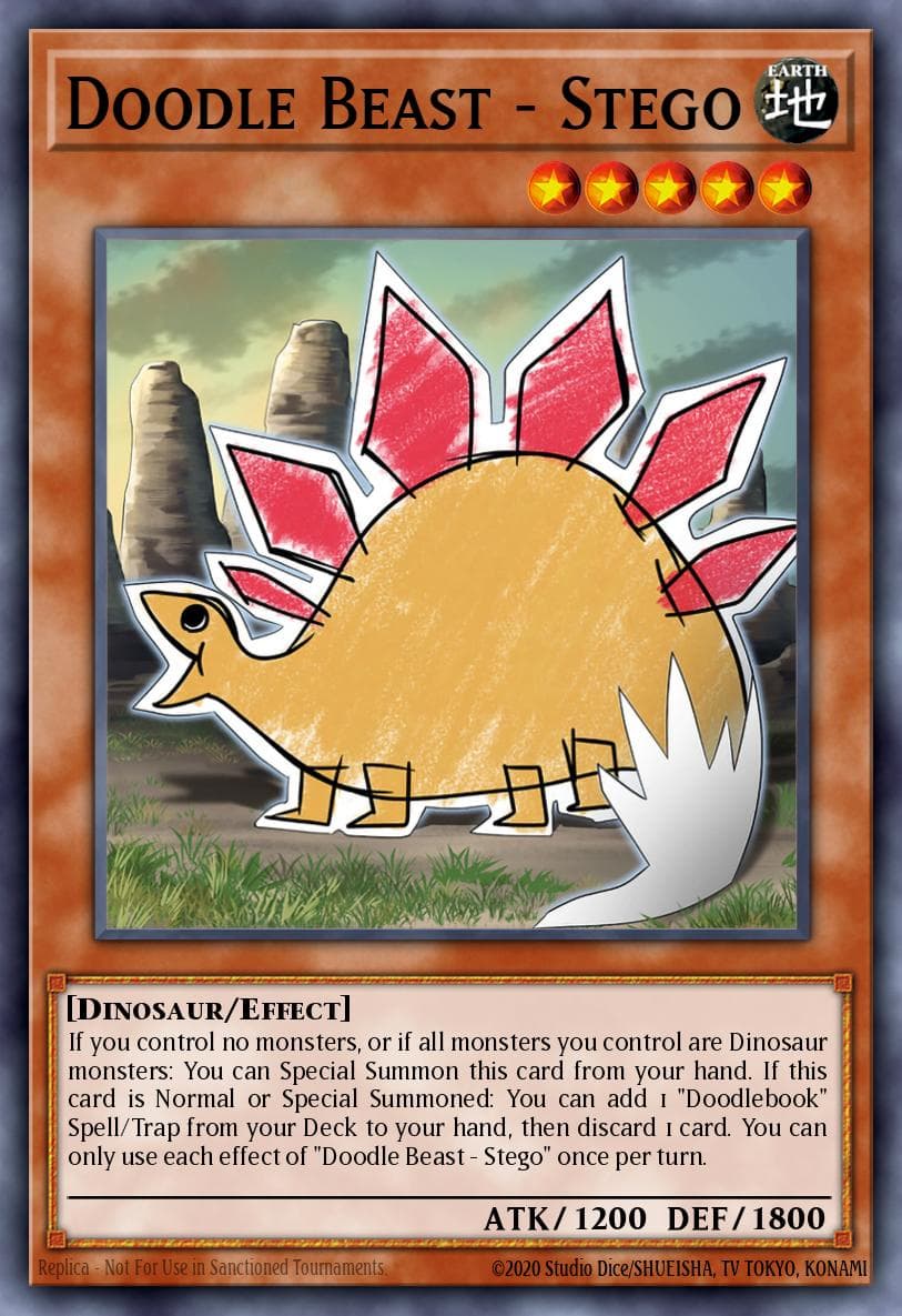 Carte Yu-Gi-Oh! Doodle Beast - Stego #032 — Battles of Legend: Crystal Revenge