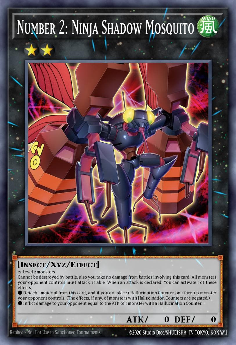 Carte Yu-Gi-Oh! Number 2: Ninja Shadow Mosquito #029 — Battles of Legend: Crystal Revenge