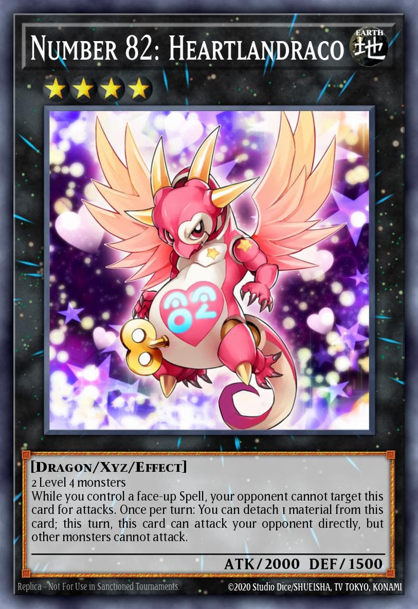 Carte Yu-Gi-Oh! Number 82: Heartlandraco #011 — Yu-Gi-Oh! Advent Calendar (2018)
