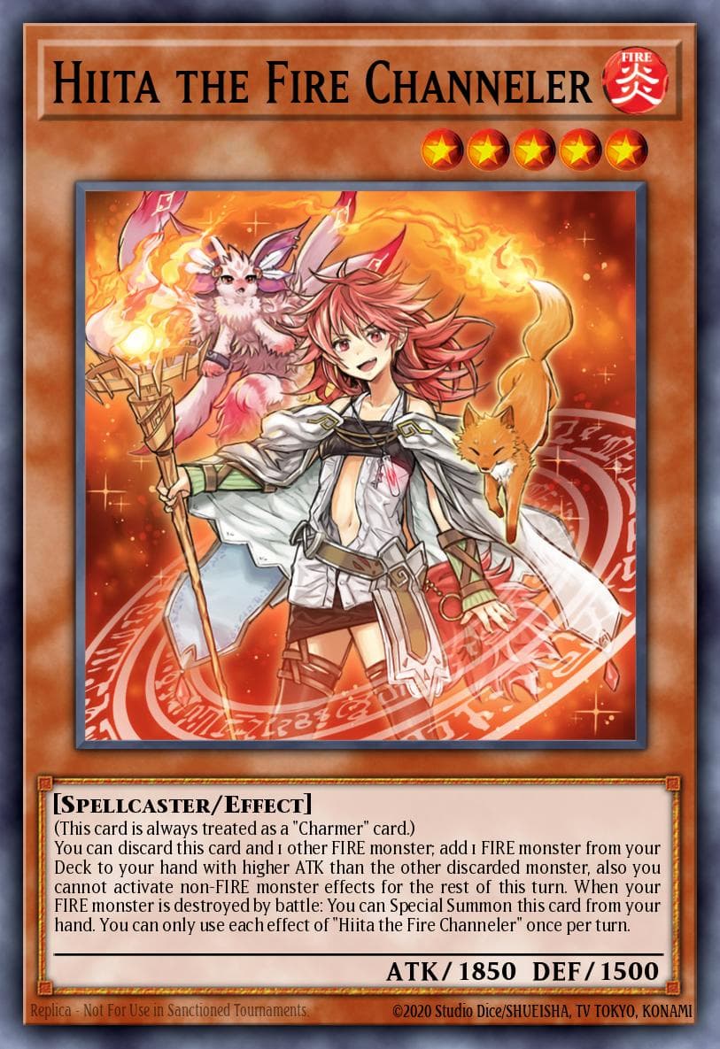 Carte Yu-Gi-Oh! Hiita the Fire Channeler #010 — THE CHRONICLES DECK: Spirit Charmers (All-Foil Edition)