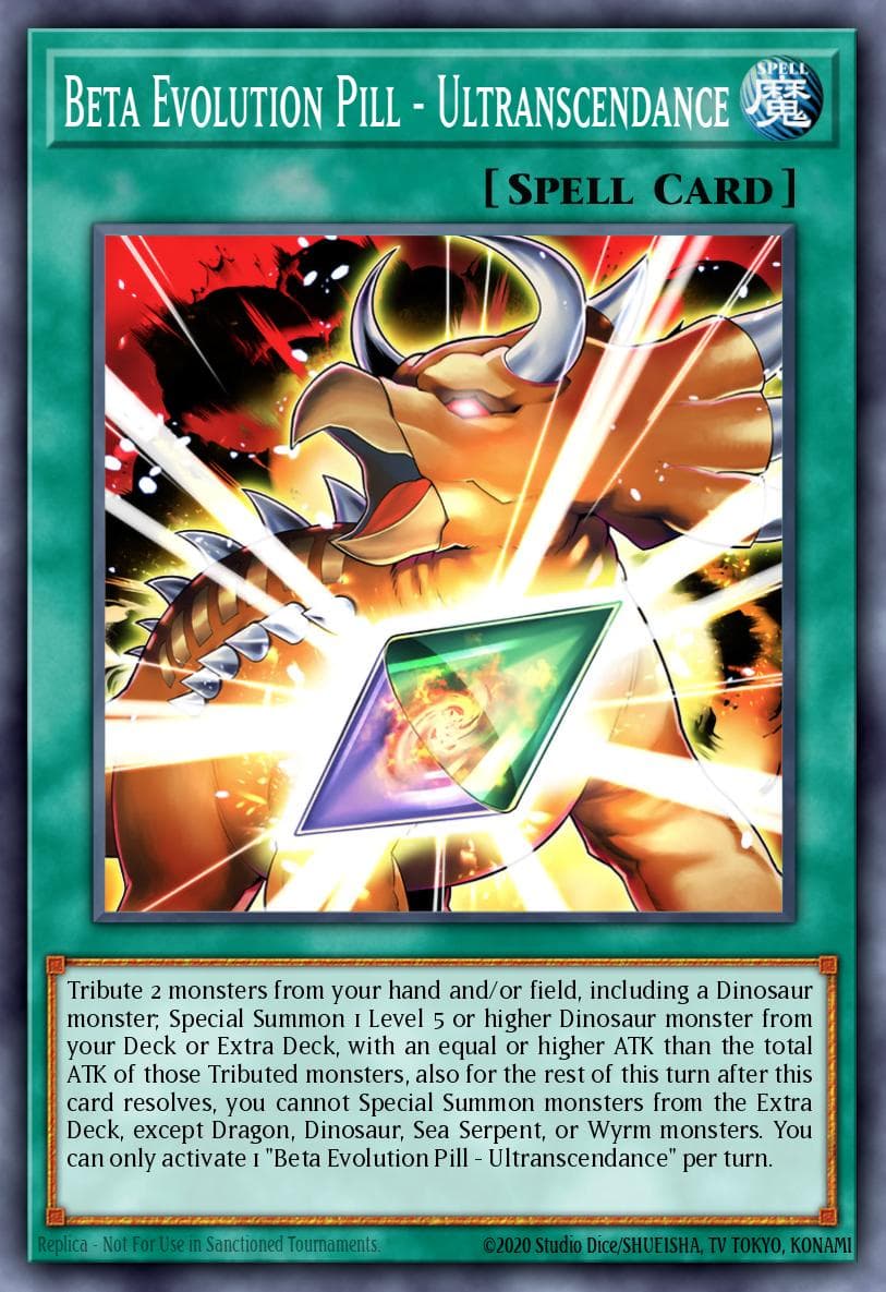 Carte Yu-Gi-Oh! Beta Evolution Pill - Ultranscendance #124 — Battles of Legend: Glorious Gallery
