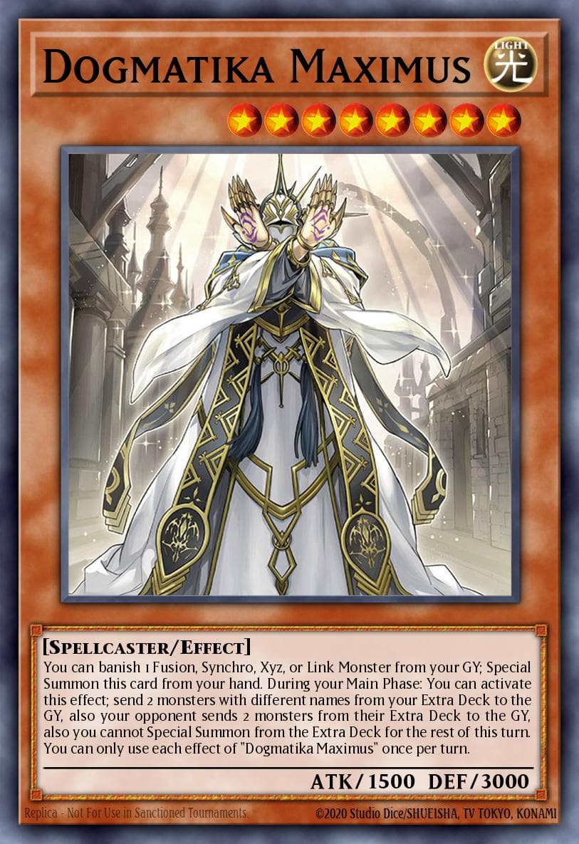 Carte Yu-Gi-Oh! Dogmatika Maximus #016 — THE CHRONICLES DECK: The Fallen & The Virtuous (All-Foil Edition)