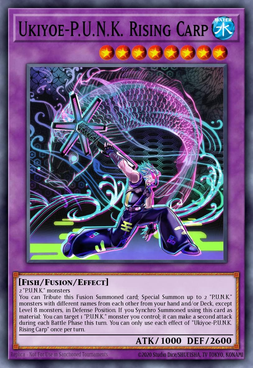 Carte Yu-Gi-Oh! Ukiyoe-P.U.N.K. Rising Carp #072 — Battles of Legend: Monstrous Revenge
