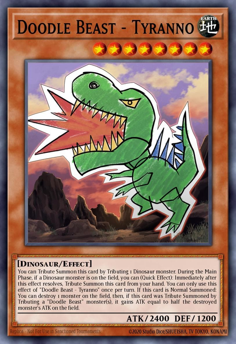 Carte Yu-Gi-Oh! Doodle Beast - Tyranno #033 — Battles of Legend: Crystal Revenge