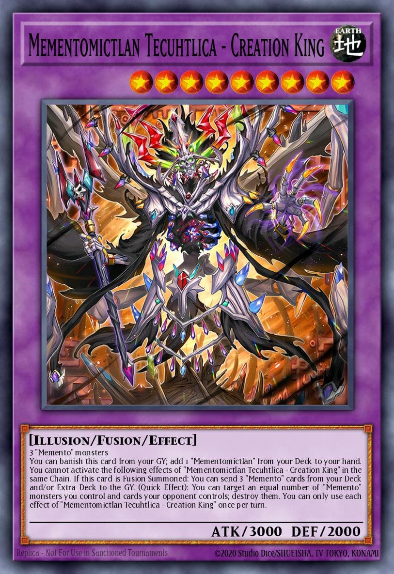Carte Yu-Gi-Oh! Mementomictlan Tecuhtlica - Creation King #009 — Limited Pack World Championship 2025