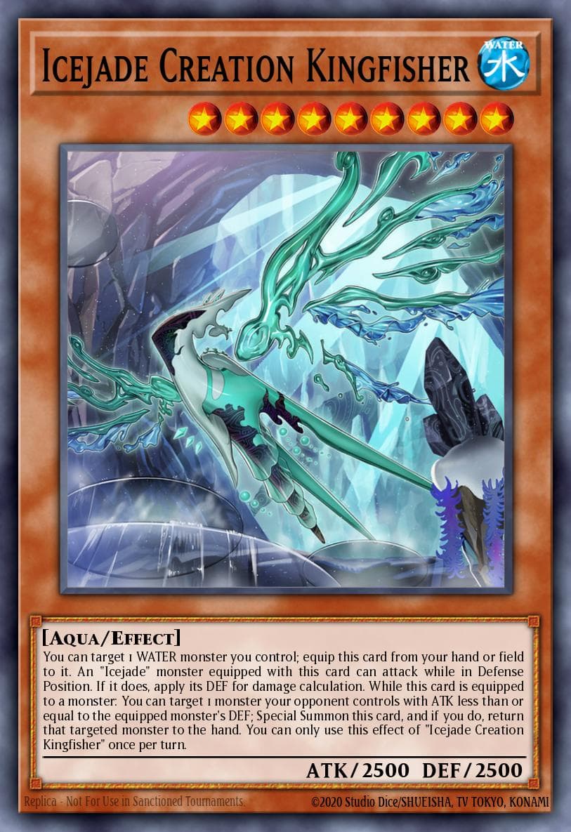 Carte Yu-Gi-Oh! Icejade Creation Kingfisher #008 — Battle of Chaos