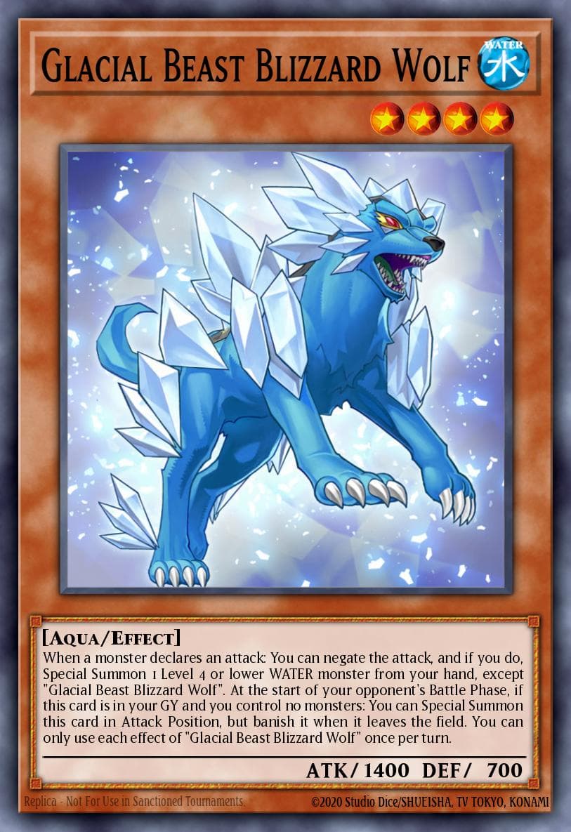 Carte Yu-Gi-Oh! Glacial Beast Blizzard Wolf #031 — Battles of Legend: Armageddon
