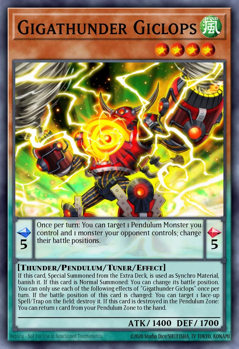 Carte Yu-Gi-Oh! Gigathunder Giclops #032 — Blazing Vortex