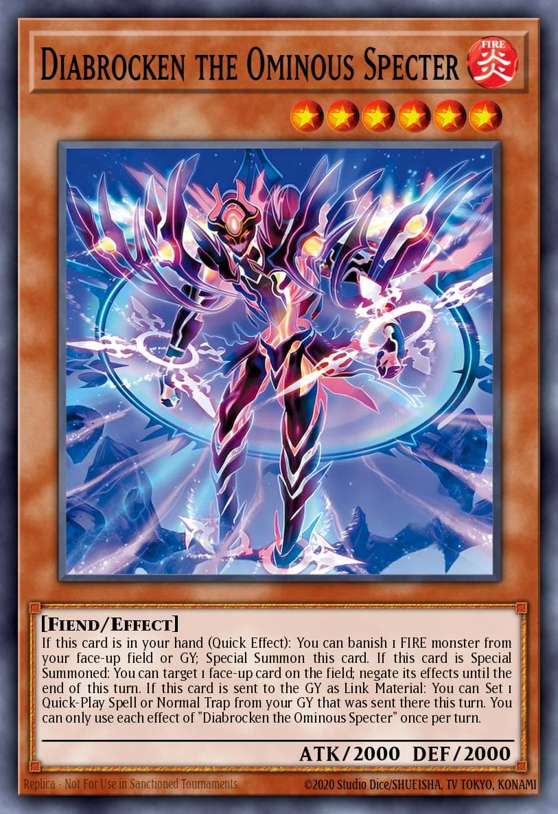 Carte Yu-Gi-Oh! Diabrocken the Ominous Specter #025 — Blazing Dominion