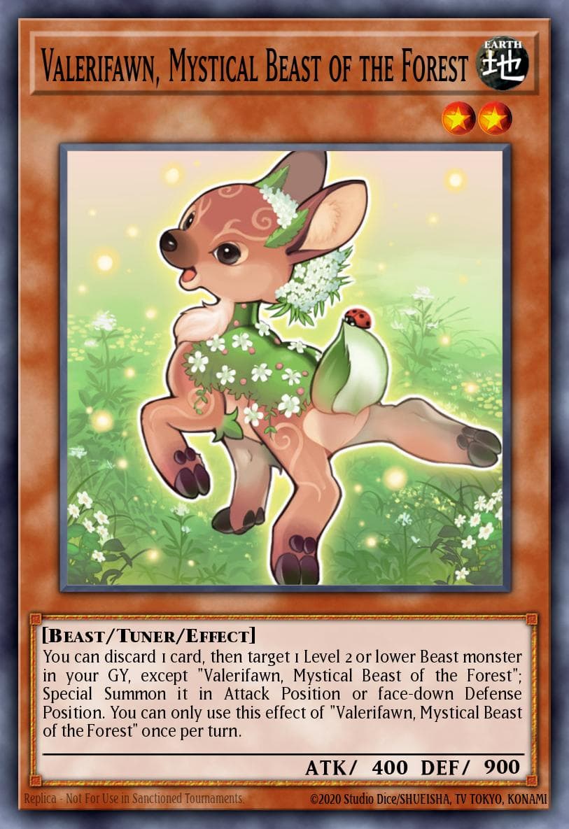 Carte Yu-Gi-Oh! Valerifawn, Mystical Beast of the Forest #148 — Battles of Legend: Chapter 1