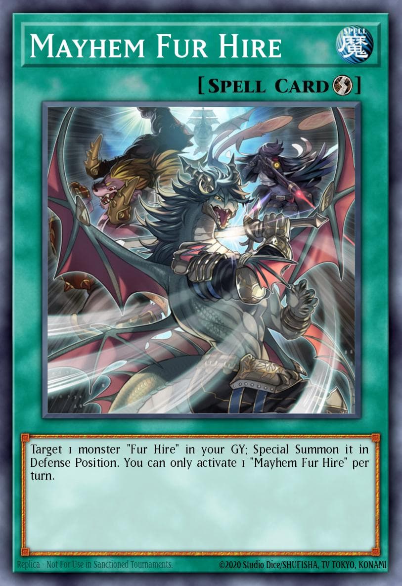 Carte Yu-Gi-Oh! Mayhem Fur Hire #116 — Battles of Legend: Glorious Gallery