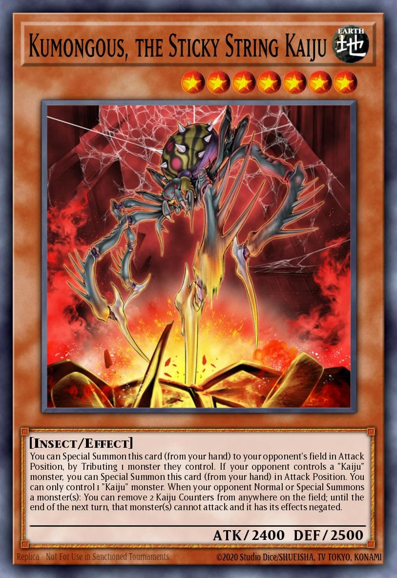 Carte Yu-Gi-Oh! Kumongous, the Sticky String Kaiju #034 — Battles of Legend: Chapter 1
