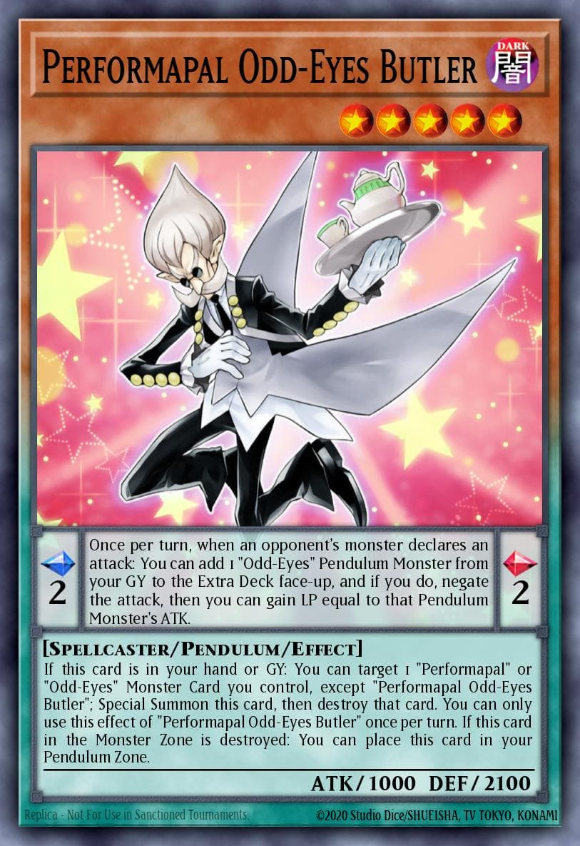 Carte Yu-Gi-Oh! Performapal Odd-Eyes Butler #028 — Battles of Legend: Monstrous Revenge