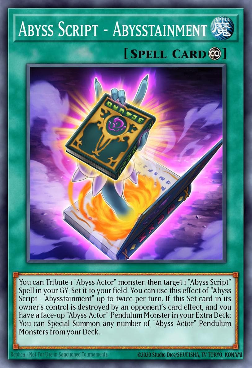 Carte Yu-Gi-Oh! Abyss Script - Abysstainment #013 — Battles of Legend: Light's Revenge