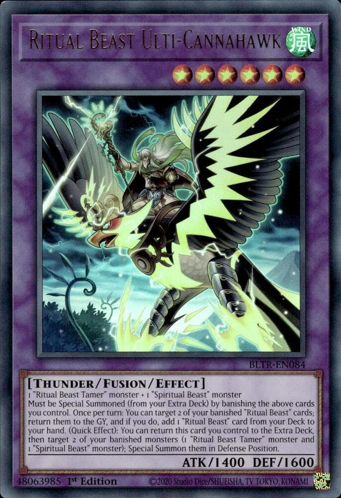 Carte Yu-Gi-Oh! Ritual Beast Ulti-Cannahawk #085 — Battles of Legend: Terminal Revenge
