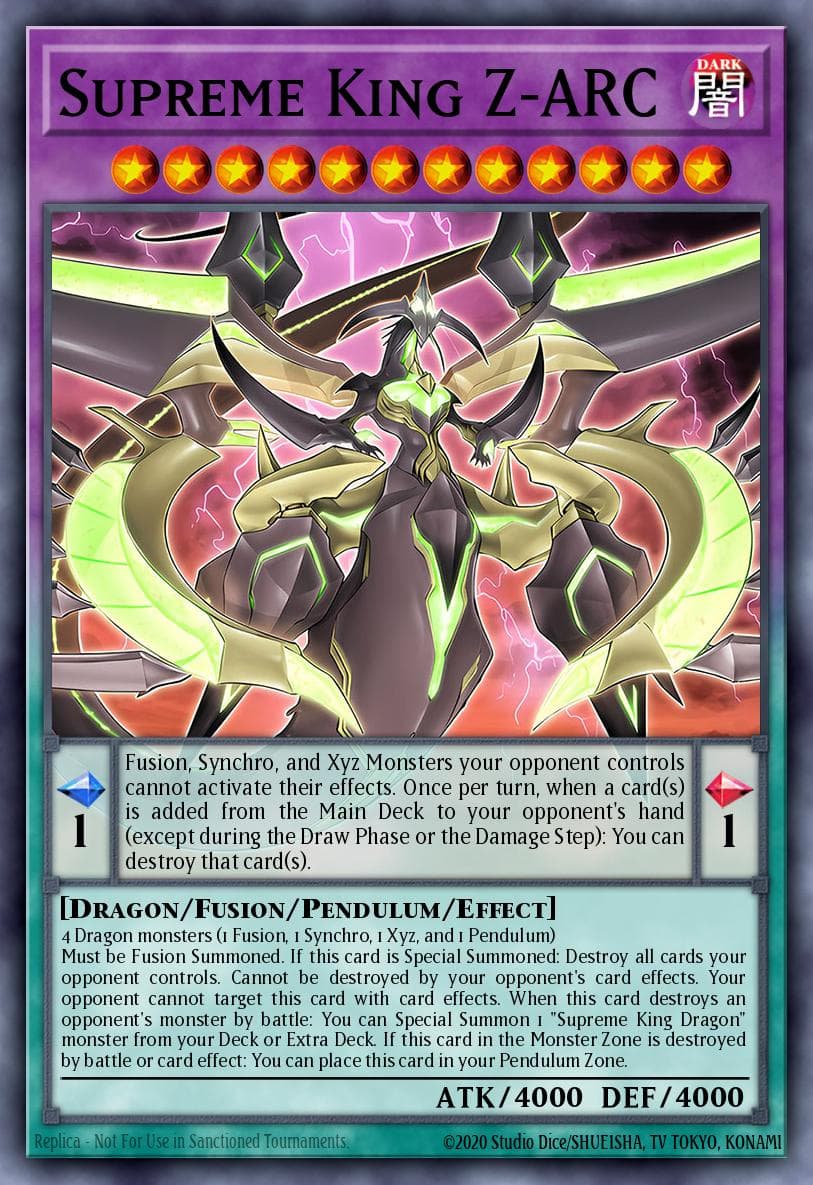 Carte Yu-Gi-Oh! Supreme King Z-ARC #141 — Battles of Legend: Glorious Gallery