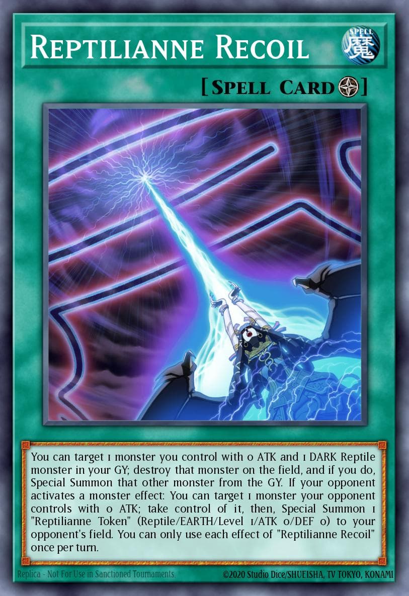Carte Yu-Gi-Oh! Reptilianne Recoil #061 — Burst of Destiny