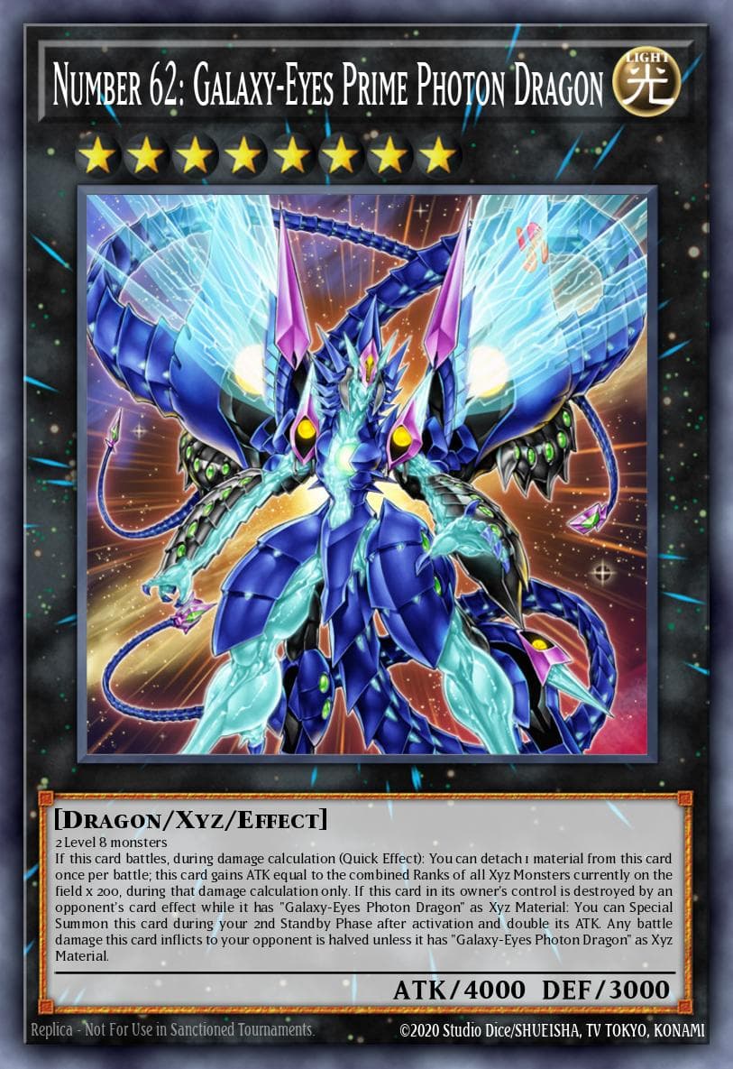 Carte Yu-Gi-Oh! Number 62: Galaxy-Eyes Prime Photon Dragon #140 — Battles of Legend: Glorious Gallery