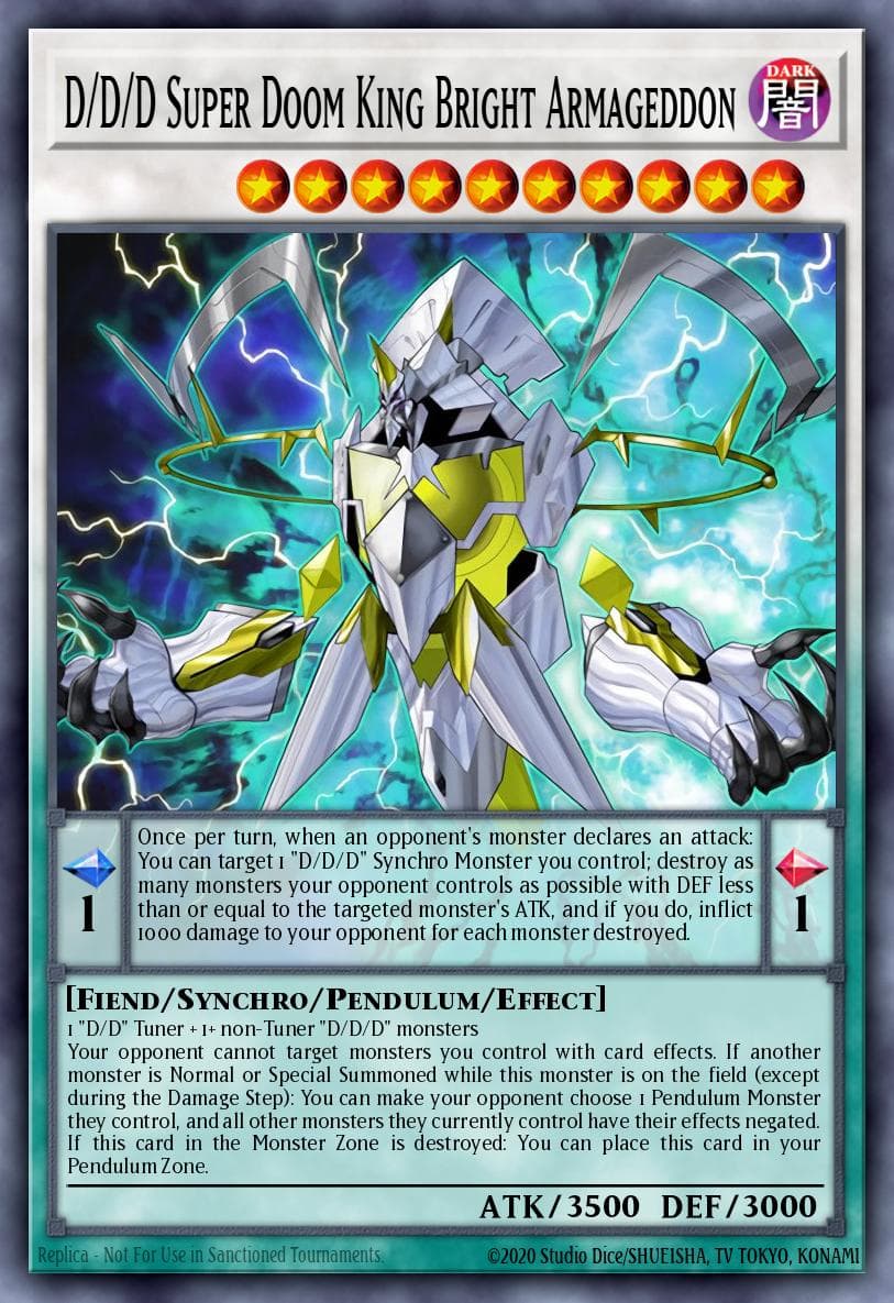 Carte Yu-Gi-Oh! D/D/D Super Doom King Bright Armageddon #007 — Battles of Legend: Light's Revenge
