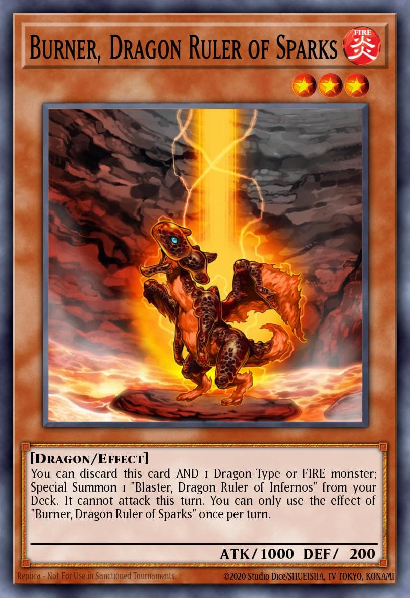 Carte Yu-Gi-Oh! Burner, Dragon Ruler of Sparks #123 — Battles of Legend: Monster Mayhem