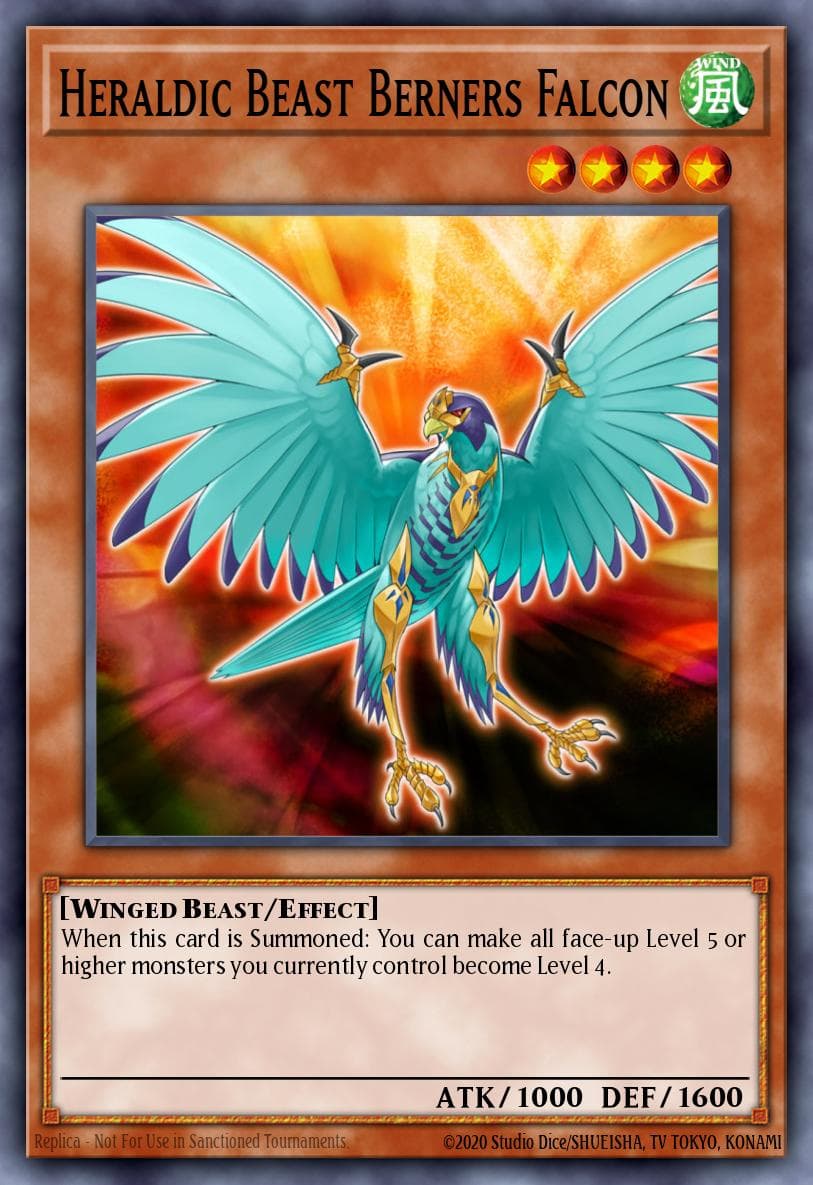 Carte Yu-Gi-Oh! Heraldic Beast Berners Falcon #115 — Battles of Legend: Monster Mayhem