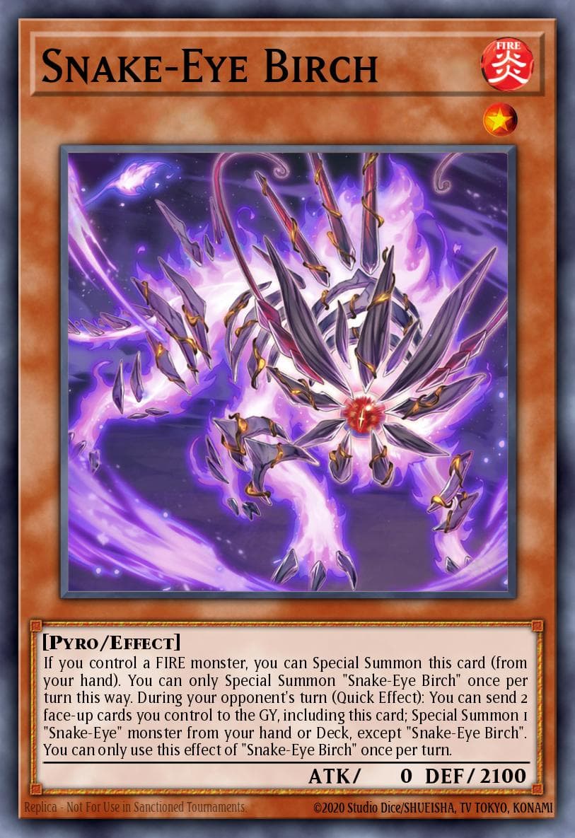 Carte Yu-Gi-Oh! Snake-Eye Birch #009 — Age of Overlord