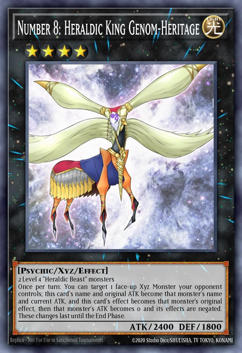 Carte Yu-Gi-Oh! Number 8: Heraldic King Genom-Heritage #152 — Battles of Legend: Monster Mayhem