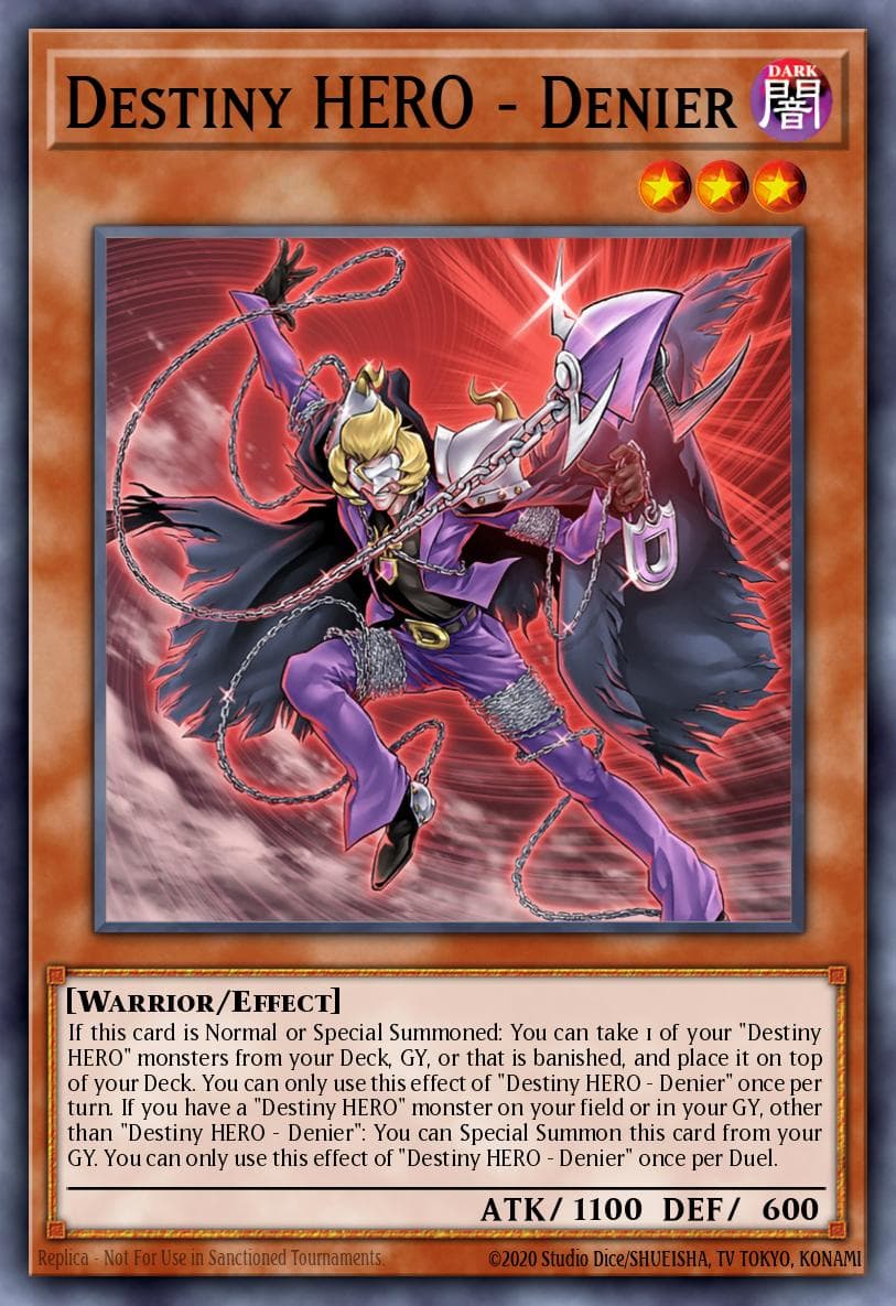 Carte Yu-Gi-Oh! Destiny HERO - Denier #018 — Burst of Destiny