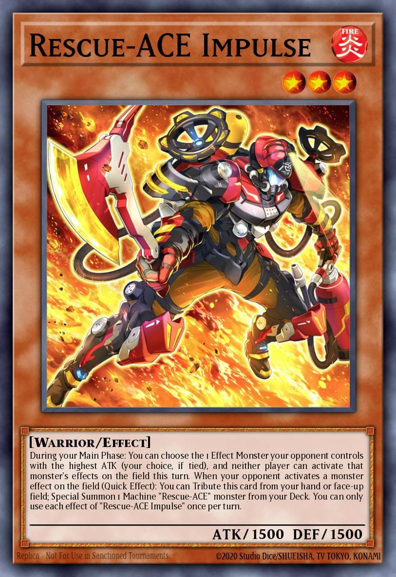 Carte Yu-Gi-Oh! Rescue-ACE Impulse #001 — Amazing Defenders