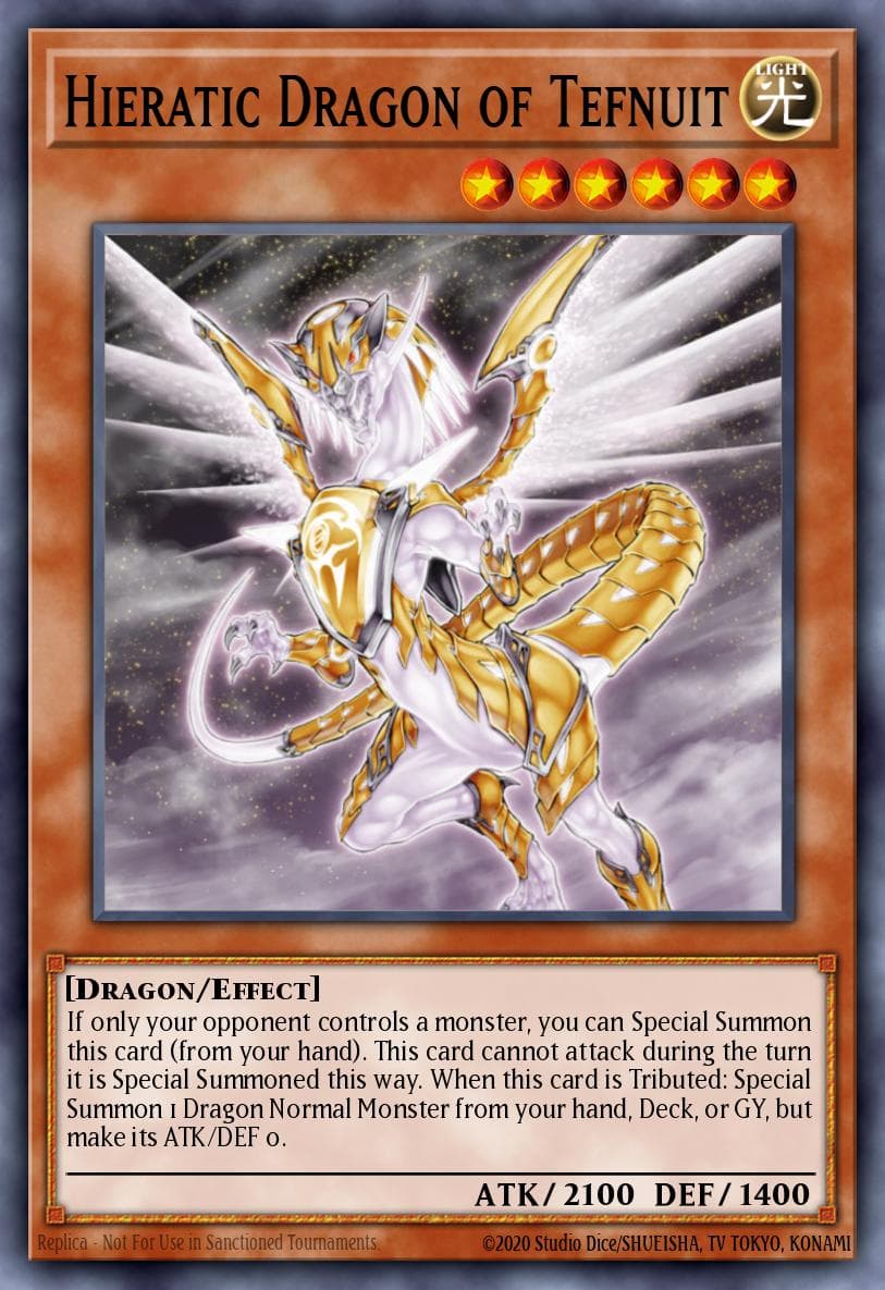 Carte Yu-Gi-Oh! Hieratic Dragon of Tefnuit #008 — Astral Pack One