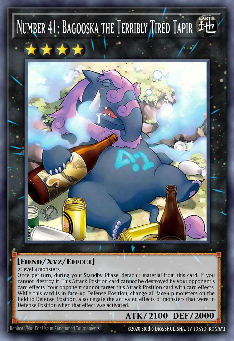 Carte Yu-Gi-Oh! Number 41: Bagooska the Terribly Tired Tapir #021 — Yu-Gi-Oh! Advent Calendar (2018)