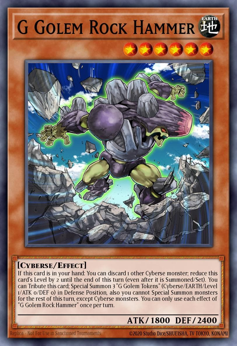 Carte Yu-Gi-Oh! G Golem Rock Hammer #040 — Battles of Legend: Crystal Revenge