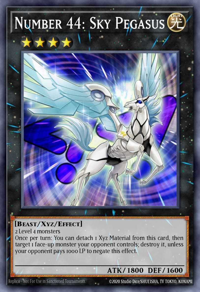Carte Yu-Gi-Oh! Number 44: Sky Pegasus #130 — Battle Pack 3: Monster League