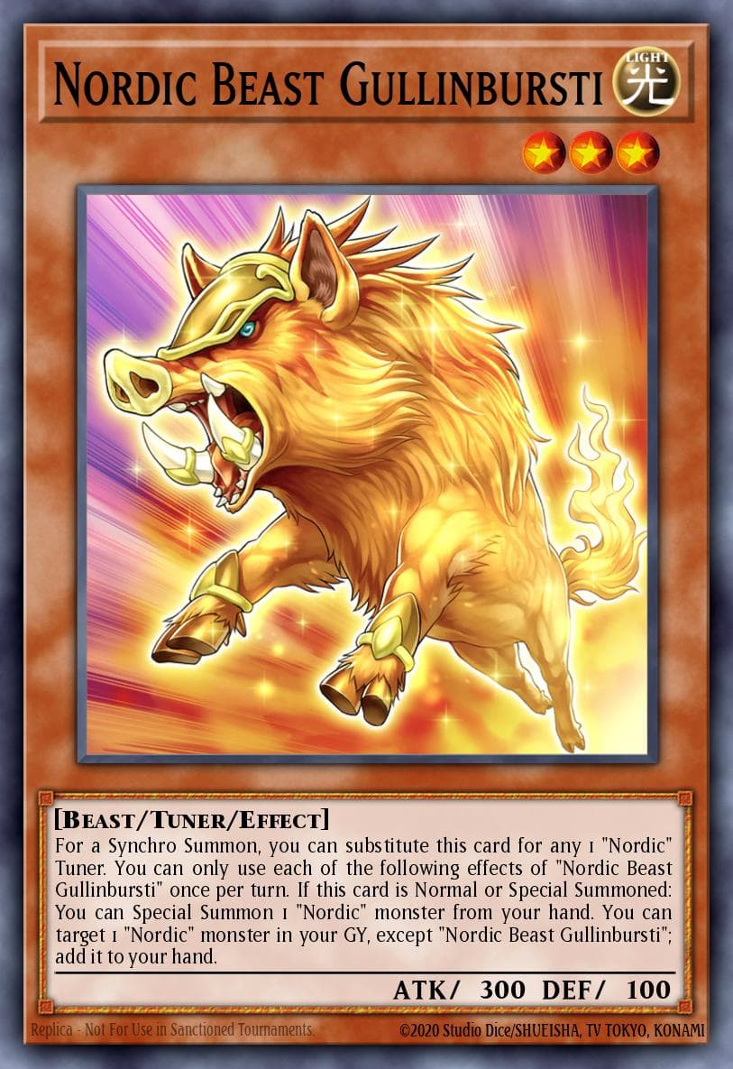 Carte Yu-Gi-Oh! Nordic Beast Gullinbursti #011 — Battle of Chaos
