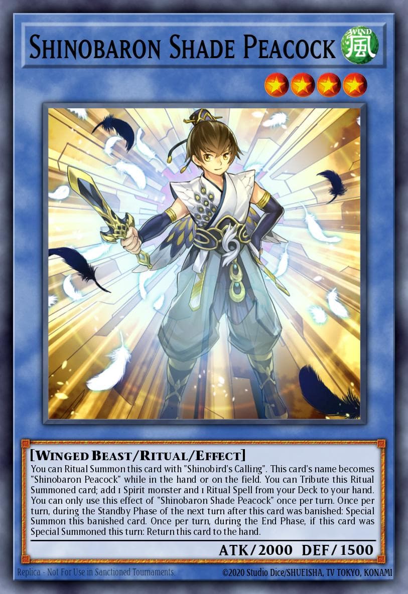 Carte Yu-Gi-Oh! Shinobaron Shade Peacock #029 — Age of Overlord
