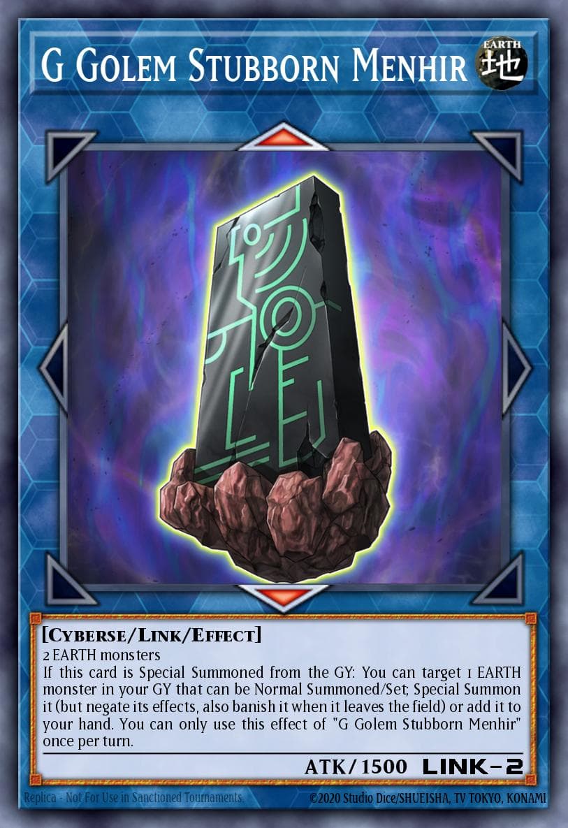 Carte Yu-Gi-Oh! G Golem Stubborn Menhir #043 — Battles of Legend: Crystal Revenge