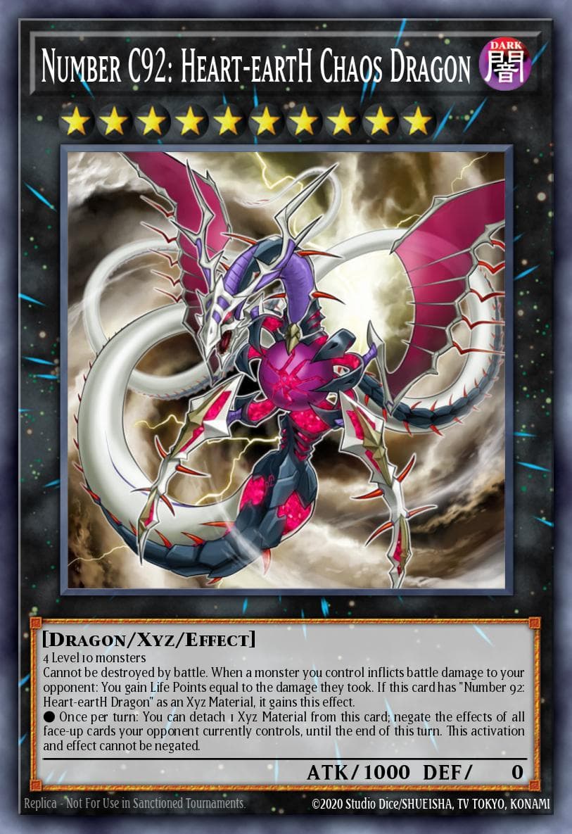 Carte Yu-Gi-Oh! Number C92: Heart-eartH Chaos Dragon #069 — Battles of Legend: Armageddon