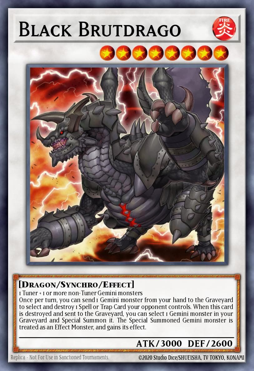 Carte Yu-Gi-Oh! Black Brutdrago #089 — Battles of Legend: Glorious Gallery